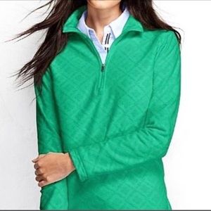 Land’s End quarter zip fleece sz L